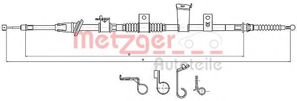 METZGER 172300 Трос, стояночная тормозная система