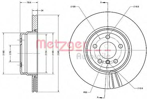 METZGER 6110632 Тормозной диск