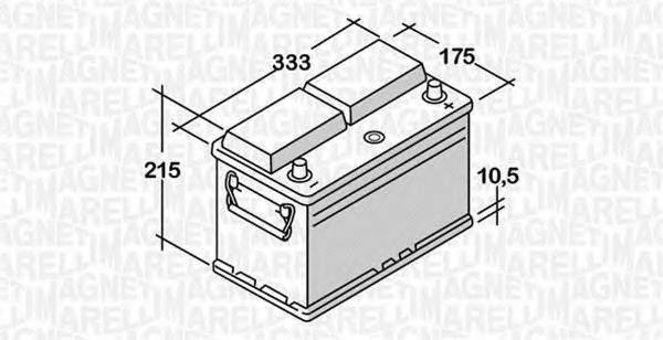 MAGNETI MARELLI 068100072010 Стартерная аккумуляторная батарея