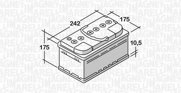 MAGNETI MARELLI 068050051030 Стартерная аккумуляторная батарея; Стартерная аккумуляторная батарея