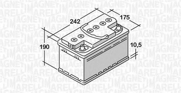 MAGNETI MARELLI 068055048020 Стартерная аккумуляторная батарея; Стартерная аккумуляторная батарея
