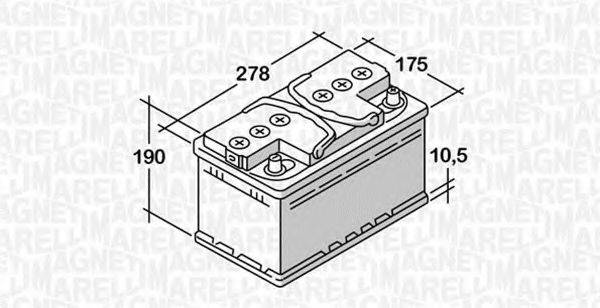 MAGNETI MARELLI 068063057020 Стартерная аккумуляторная батарея; Стартерная аккумуляторная батарея