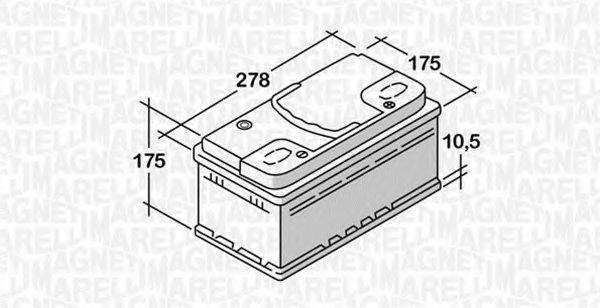 MAGNETI MARELLI 068065054030 Стартерная аккумуляторная батарея; Стартерная аккумуляторная батарея