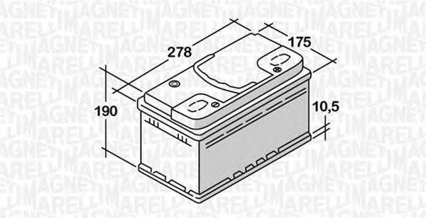 MAGNETI MARELLI 068074068010 Стартерная аккумуляторная батарея