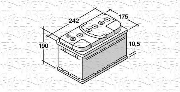 MAGNETI MARELLI 068062064010 Стартерная аккумуляторная батарея; Стартерная аккумуляторная батарея