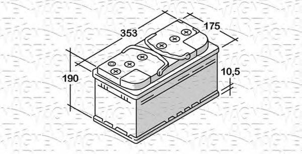MAGNETI MARELLI 068100085010 Стартерная аккумуляторная батарея; Стартерная аккумуляторная батарея