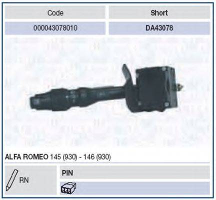 MAGNETI MARELLI 000043078010 Выключатель на колонке рулевого управления