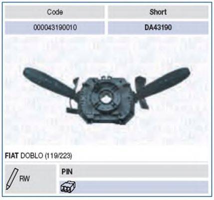 MAGNETI MARELLI 000043190010 Выключатель на колонке рулевого управления