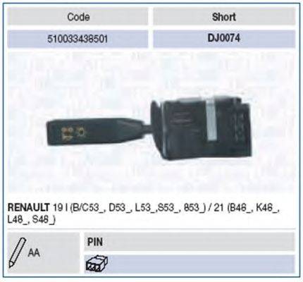 MAGNETI MARELLI 510033438501 Выключатель на колонке рулевого управления