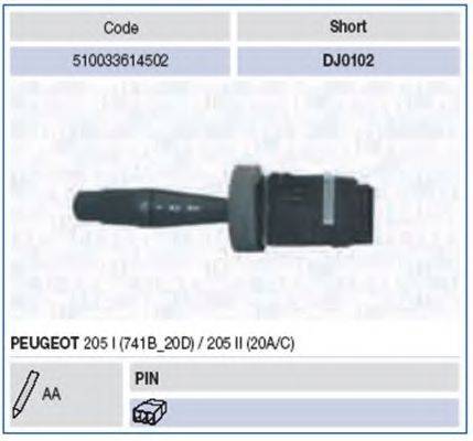 MAGNETI MARELLI 510033614502 Выключатель на колонке рулевого управления