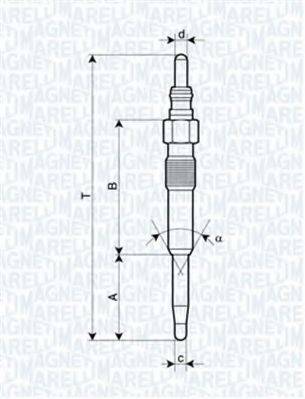 MAGNETI MARELLI 062900038304 Свеча накаливания