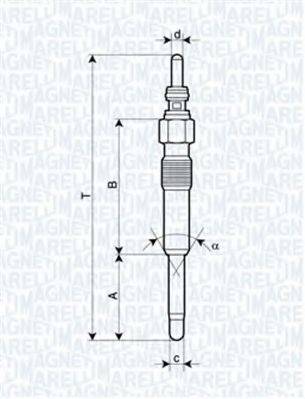 MAGNETI MARELLI 062900006304 Свеча накаливания