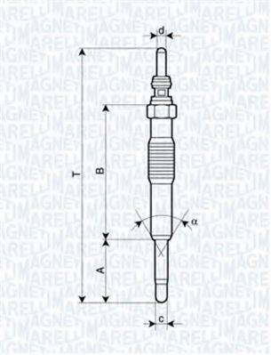 MAGNETI MARELLI 062900027304 Свеча накаливания