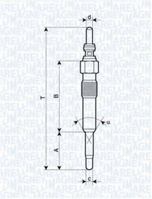 MAGNETI MARELLI 062900028304 Свеча накаливания