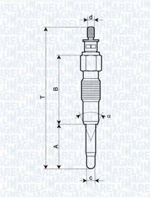 MAGNETI MARELLI 062900040304 Свеча накаливания