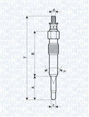 MAGNETI MARELLI 062503901304 Свеча накаливания