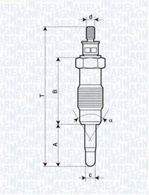 MAGNETI MARELLI 062580704304 Свеча накаливания