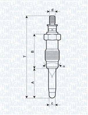 MAGNETI MARELLI 062587001304 Свеча накаливания