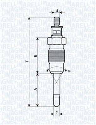 MAGNETI MARELLI 062900016304 Свеча накаливания