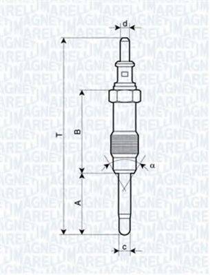 MAGNETI MARELLI 062900046304 Свеча накаливания