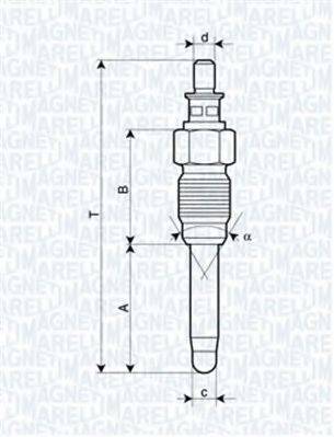 MAGNETI MARELLI 062900059304 Свеча накаливания