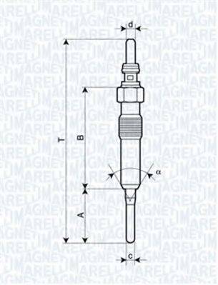 MAGNETI MARELLI 062900087304 Свеча накаливания