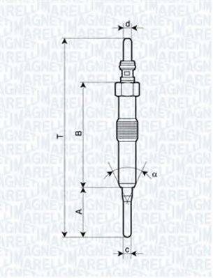 MAGNETI MARELLI 062900089304 Свеча накаливания