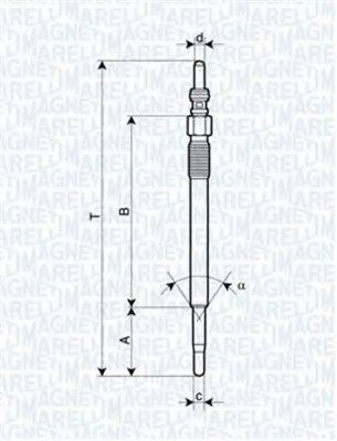 MAGNETI MARELLI 062900048304 Свеча накаливания