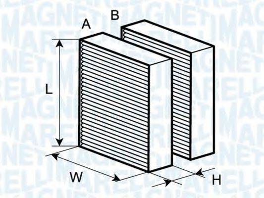 MAGNETI MARELLI 350203062640 Фильтр, воздух во внутренном пространстве