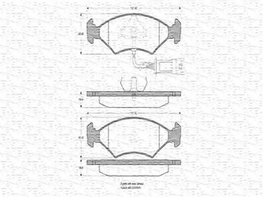 MAGNETI MARELLI 363702160194 Комплект тормозных колодок, дисковый тормоз