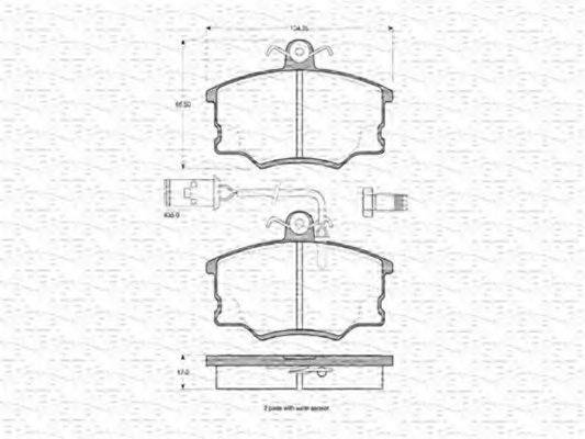 MAGNETI MARELLI 363702160226 Комплект тормозных колодок, дисковый тормоз