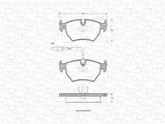 MAGNETI MARELLI 363702160291 Комплект тормозных колодок, дисковый тормоз