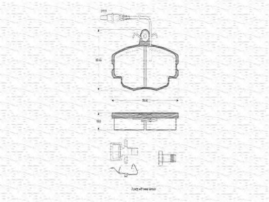 MAGNETI MARELLI 363702160294 Комплект тормозных колодок, дисковый тормоз