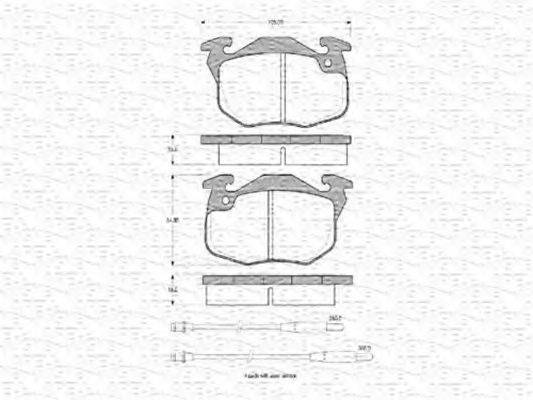 MAGNETI MARELLI 363702160295 Комплект тормозных колодок, дисковый тормоз