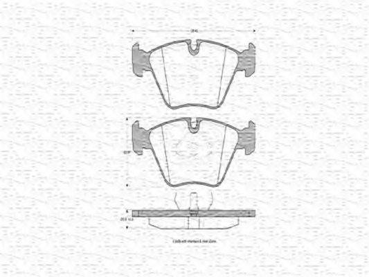 MAGNETI MARELLI 363702160307 Комплект тормозных колодок, дисковый тормоз