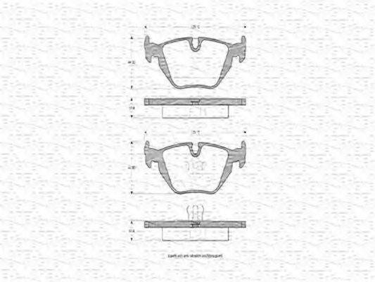 MAGNETI MARELLI 363702160316 Комплект тормозных колодок, дисковый тормоз