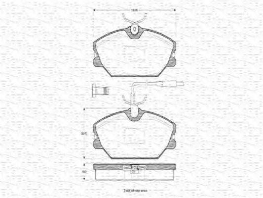 MAGNETI MARELLI 363702160326 Комплект тормозных колодок, дисковый тормоз