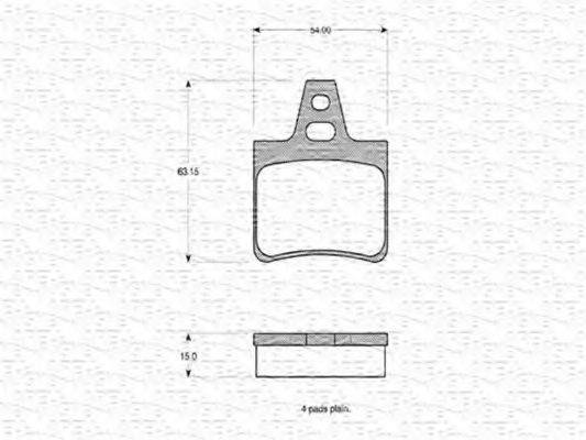 MAGNETI MARELLI 363702160329 Комплект тормозных колодок, дисковый тормоз