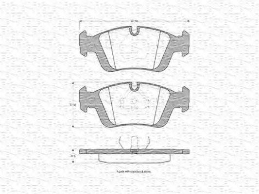 MAGNETI MARELLI 363702160354 Комплект тормозных колодок, дисковый тормоз