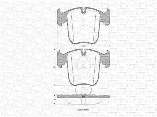 MAGNETI MARELLI 363702160563 Комплект тормозных колодок, дисковый тормоз