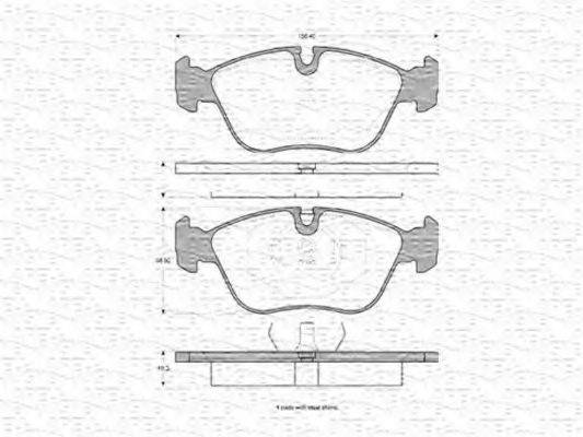 MAGNETI MARELLI 363702160594 Комплект тормозных колодок, дисковый тормоз