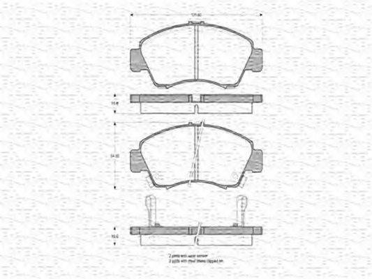 MAGNETI MARELLI 363702160599 Комплект тормозных колодок, дисковый тормоз