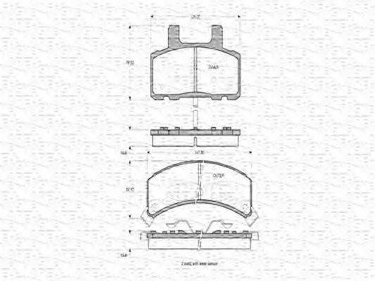 MAGNETI MARELLI 363702160639 Комплект тормозных колодок, дисковый тормоз