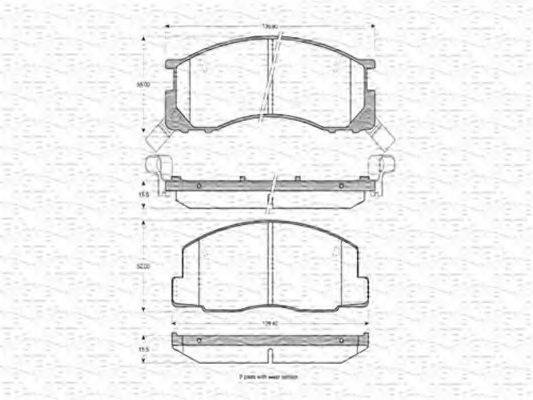 MAGNETI MARELLI 363702160747 Комплект тормозных колодок, дисковый тормоз