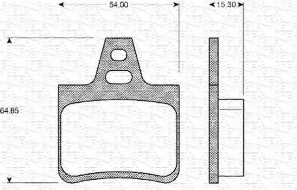 MAGNETI MARELLI 363702161066 Комплект тормозных колодок, дисковый тормоз