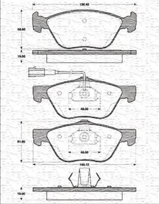 MAGNETI MARELLI 363702161158 Комплект тормозных колодок, дисковый тормоз