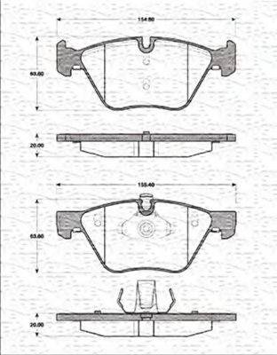 MAGNETI MARELLI 363702161175 Комплект тормозных колодок, дисковый тормоз