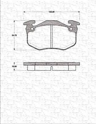 MAGNETI MARELLI 363702161183 Комплект тормозных колодок, дисковый тормоз