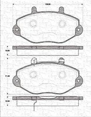 MAGNETI MARELLI 363702161193 Комплект тормозных колодок, дисковый тормоз