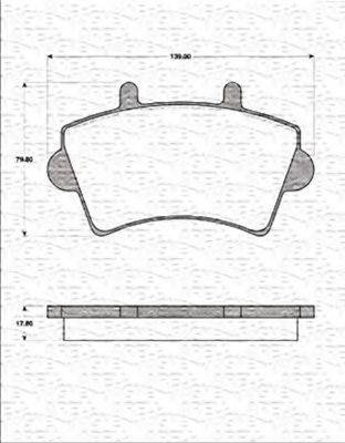 MAGNETI MARELLI 363702161222 Комплект тормозных колодок, дисковый тормоз